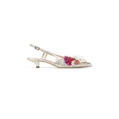 Decolletè Slingback in Glitter