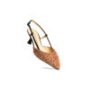 Décolleté slingback in tessuto charleston - Thumbnail Image 2
