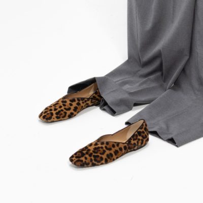 Ballerine in pelle stampata