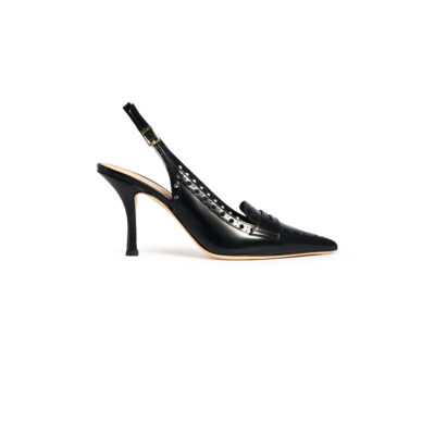 Sandalo  Slingback in pelle Spazzolato Nero