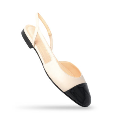 Flat Shoes Vernice Nero e Nappa Roccia