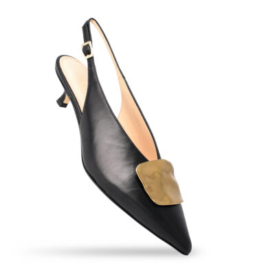 Slingback Spazzolato Nero