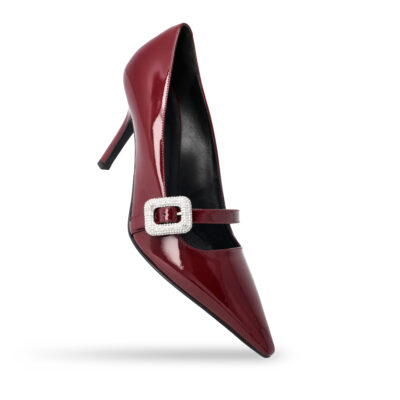 Decolletè vernice Bordeaux con accessorio