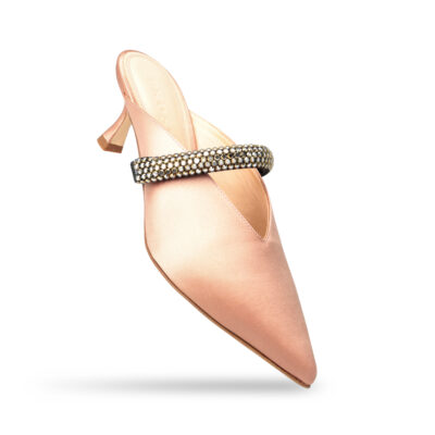 Sabot Raso Cammello con accessorio Oro