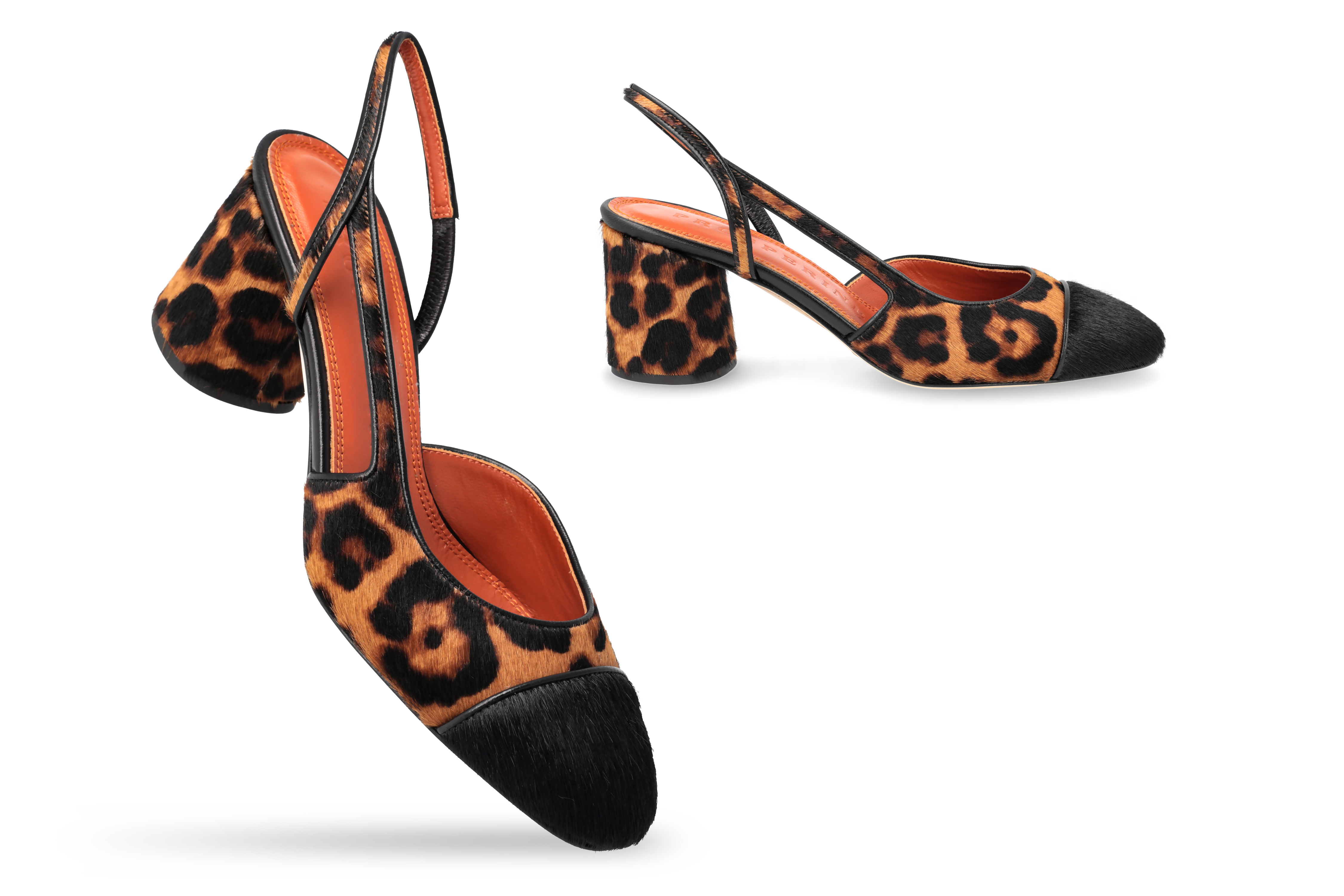 Slingback in cavallino leopardato e nero - immagine 3