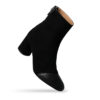 Ankle Boot in Black Suede and Black Nappa Leather - Thumbnail Image 2