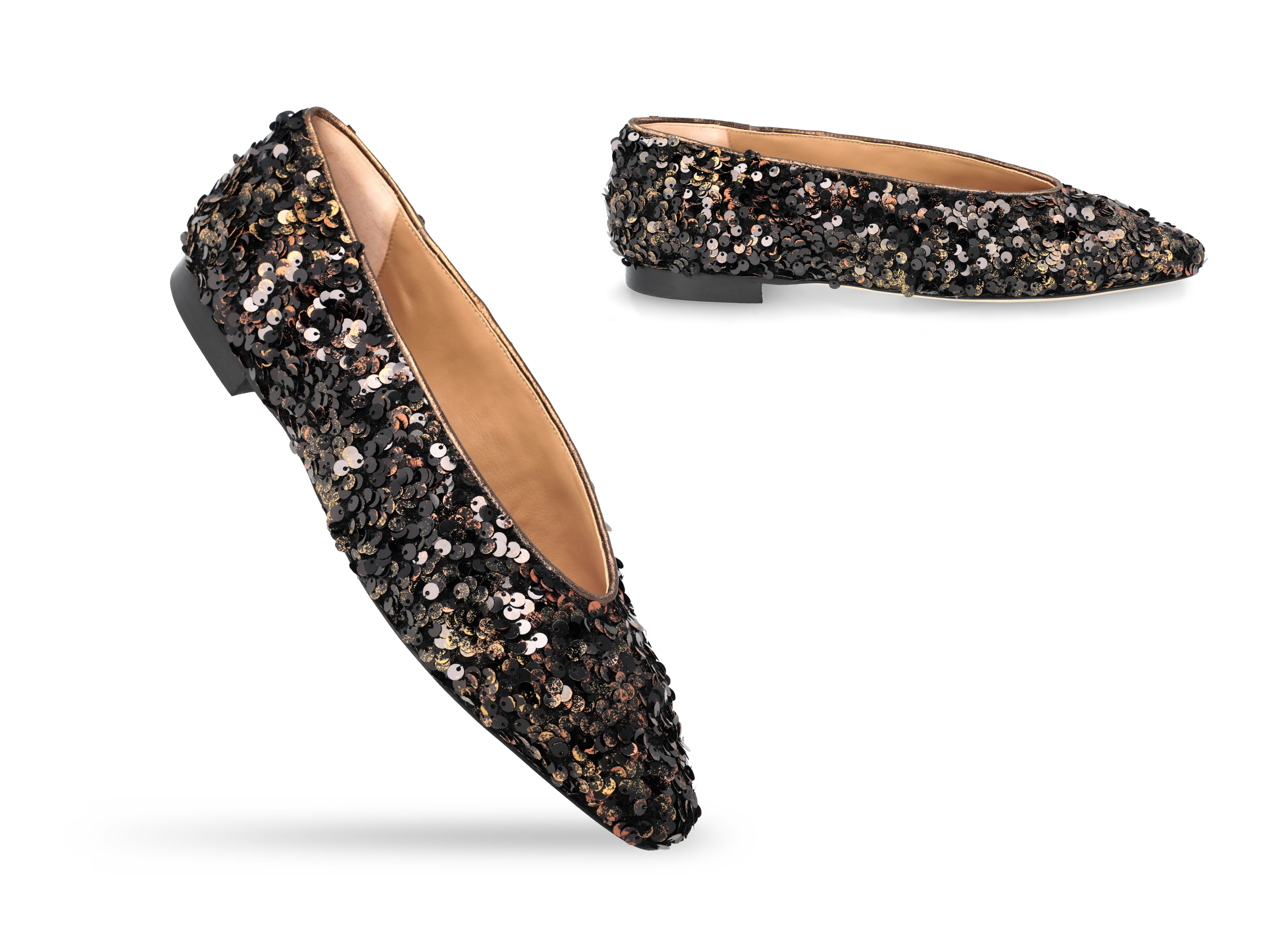 Ballerina con paillettes nere e bronzo - immagine 3