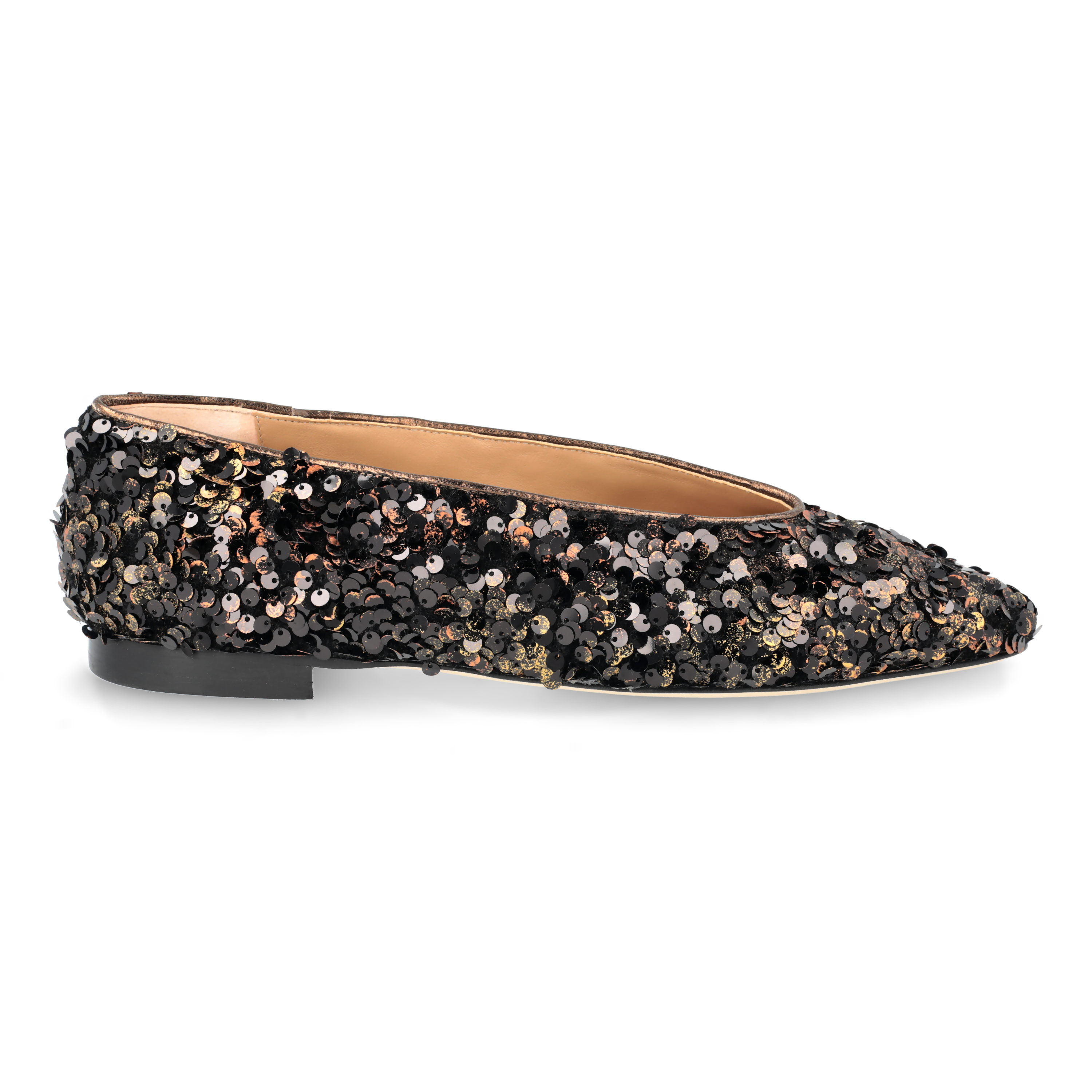 Ballerina con paillettes nere e bronzo - immagine 1