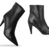 Stivaletto a punta in nappa nera - Thumbnail Image 3