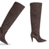 Knee-High Boot in Elephant Daino Leather - Thumbnail Image 3