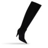 Knee-High Boot in Black Daino Leather - Thumbnail Image 2