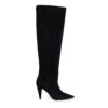 Knee-High Boot in Black Daino Leather - Thumbnail Image 1