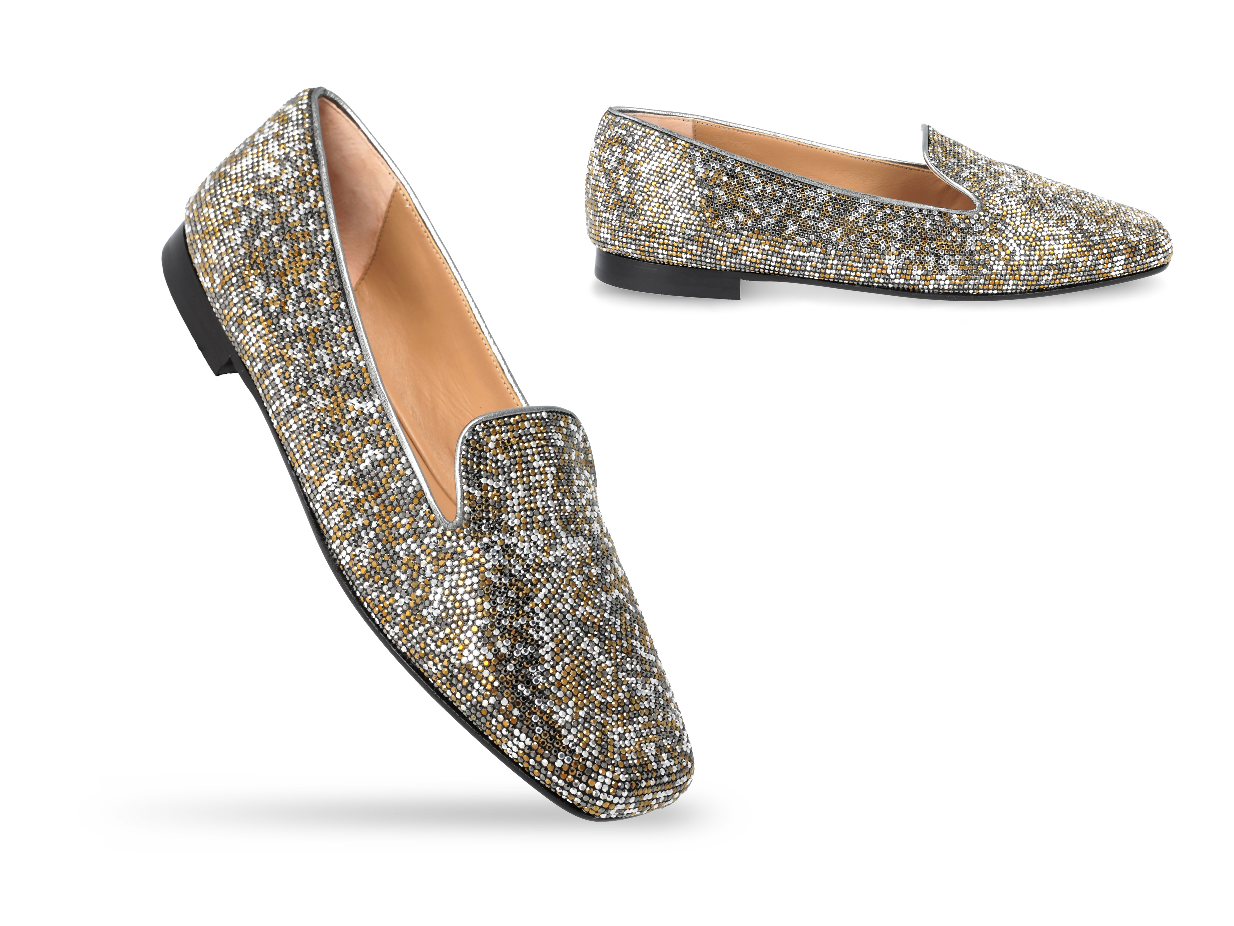 Mocassino con cristalli metallici - immagine 3