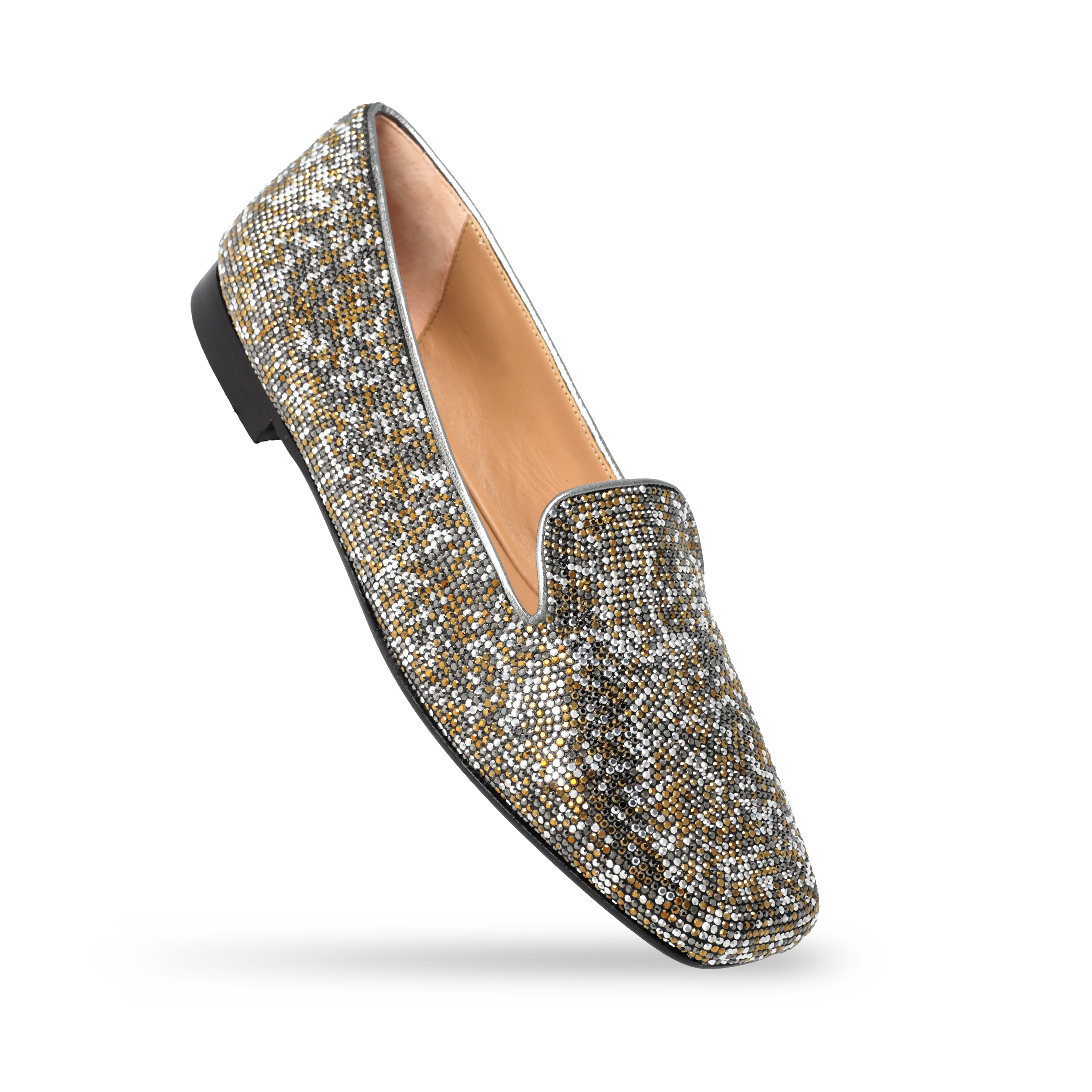 Mocassino con cristalli metallici - immagine 2