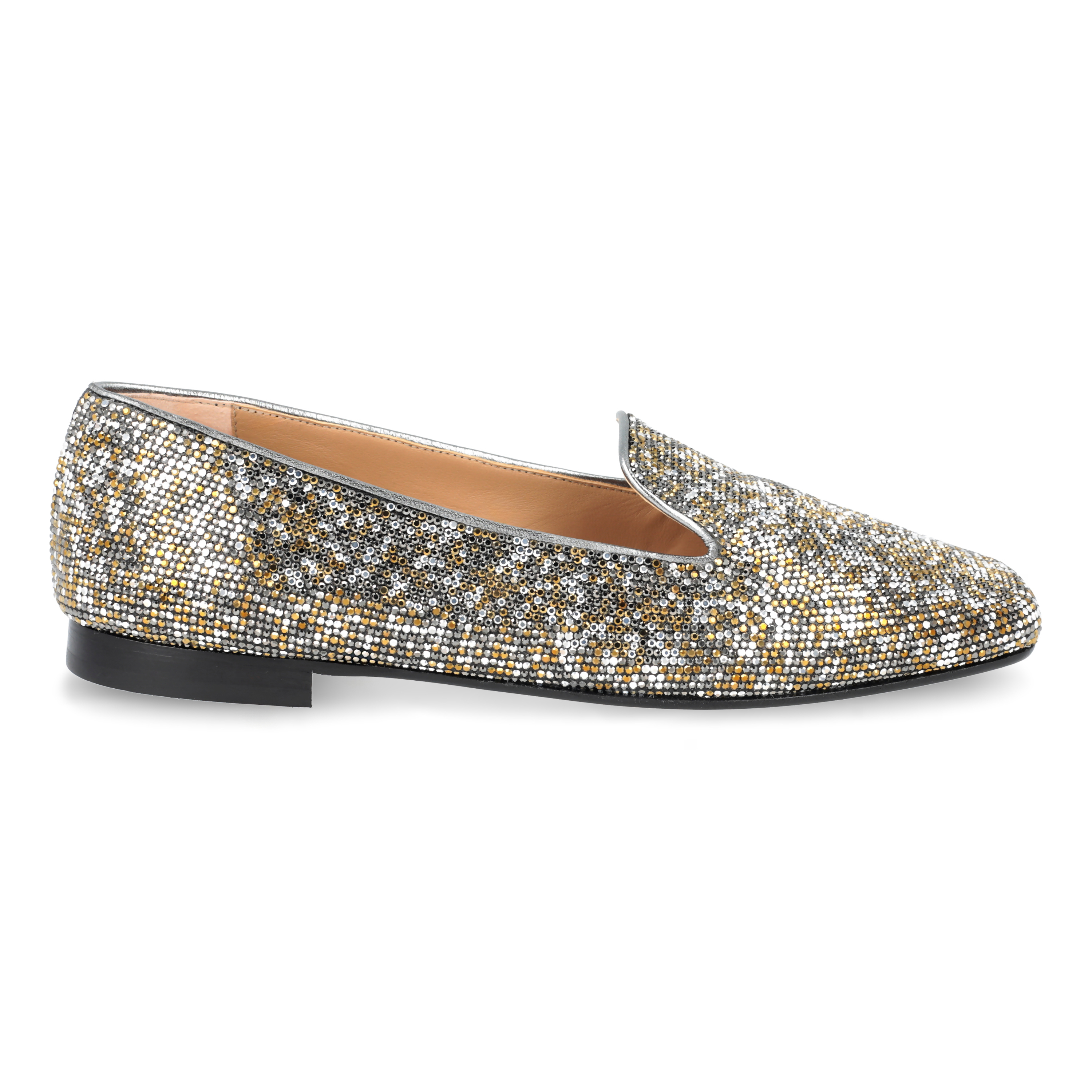 Mocassino con cristalli metallici - immagine 1