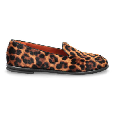 Mocassino in cavallino leopardato